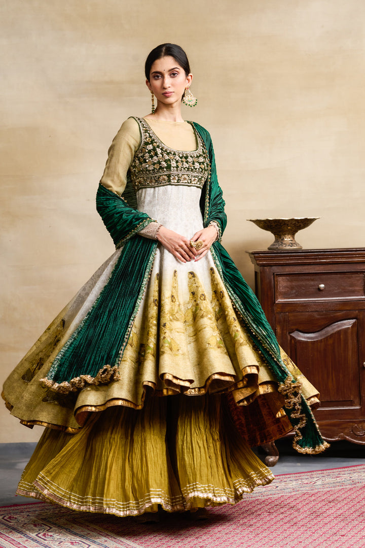 Mehendi Green Anarkali Set