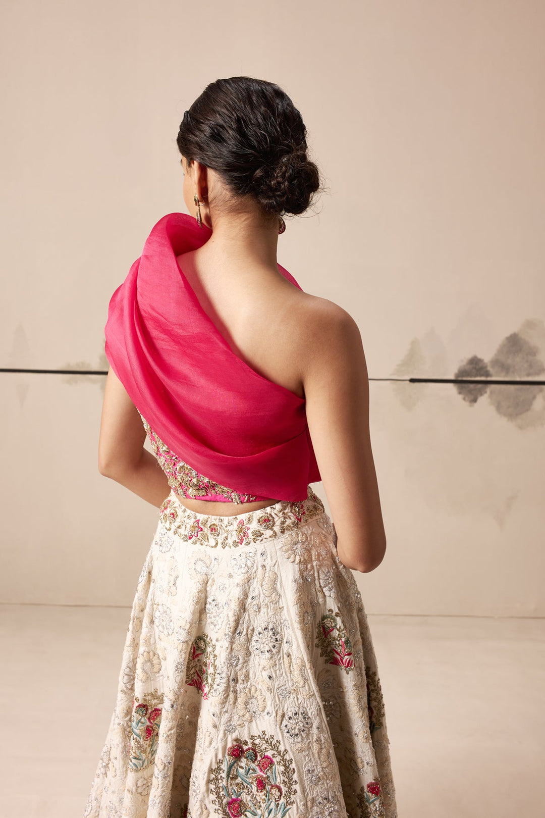 Ivory Floral Lehenga