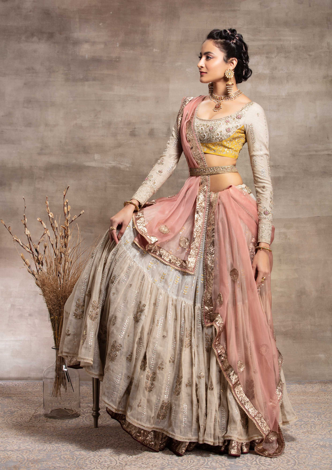 Toosh & Pink Embroidered Lehenga Set