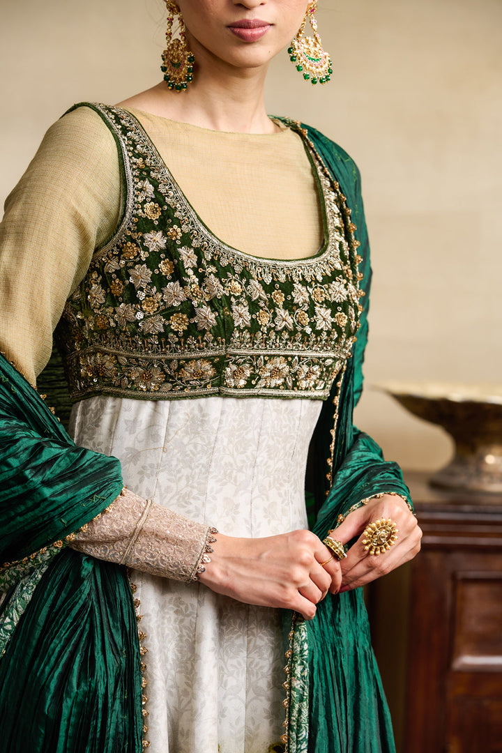 Mehendi Green Anarkali Set