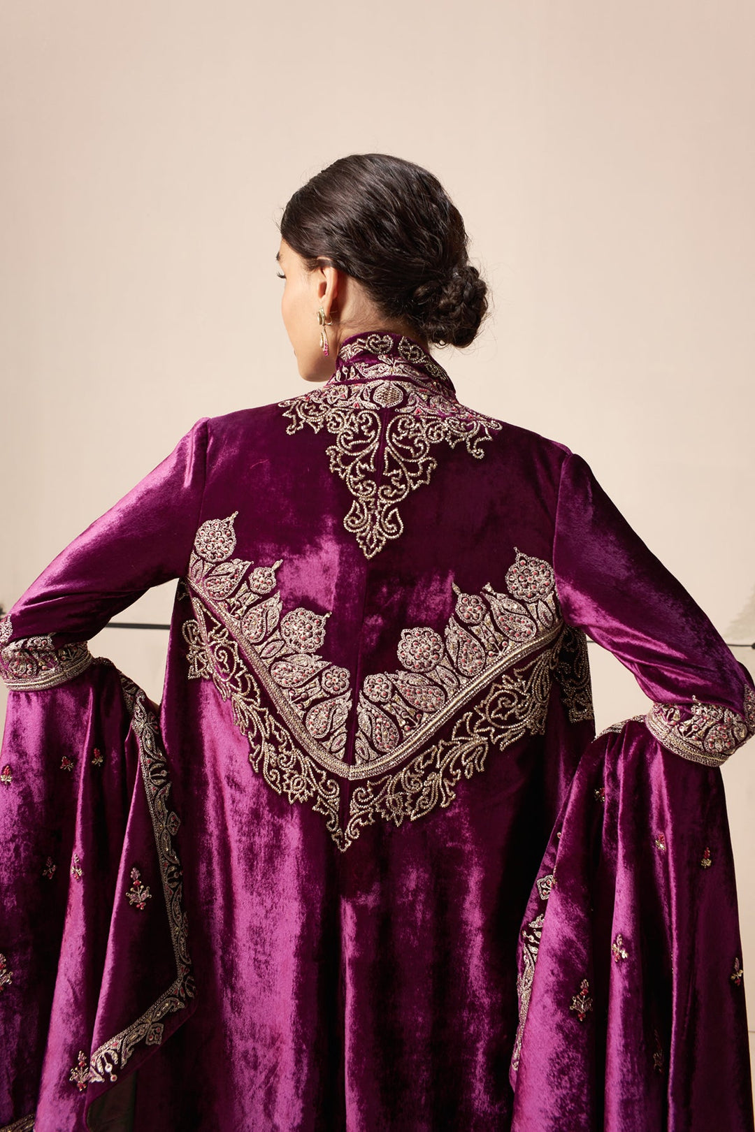 Purple Silk Velvet Jacket