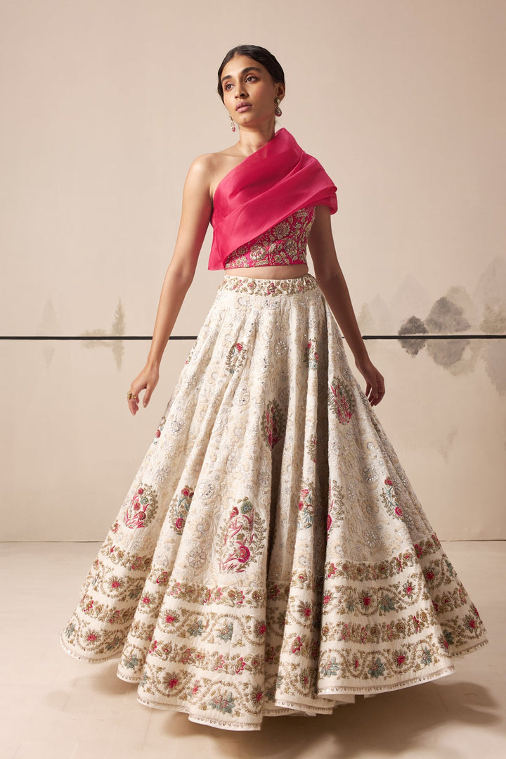 Ivory Floral Lehenga