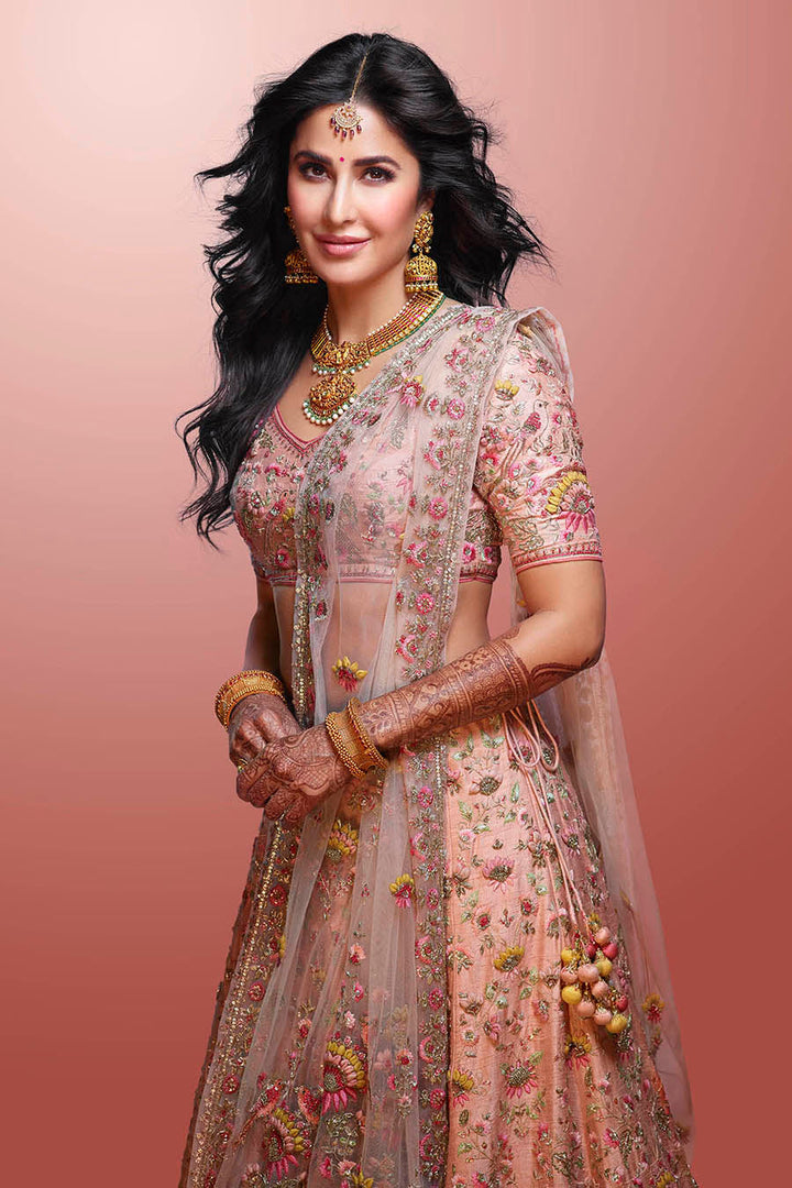 Spectacular Blush Embroidered Lehanga Set