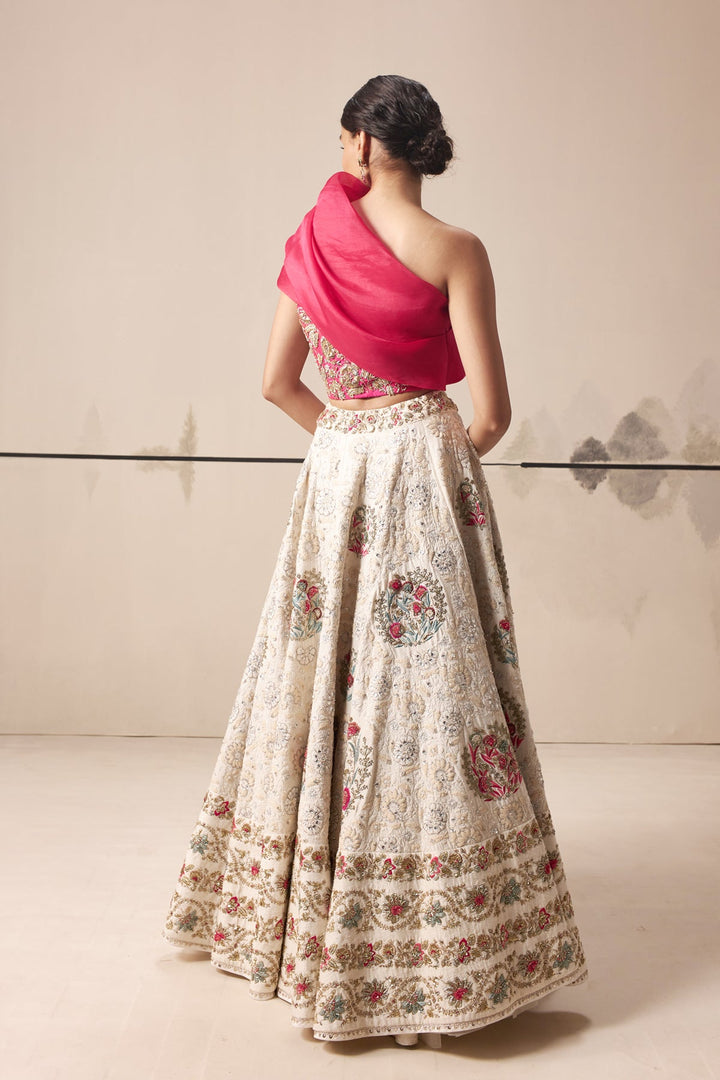 Ivory Floral Lehenga