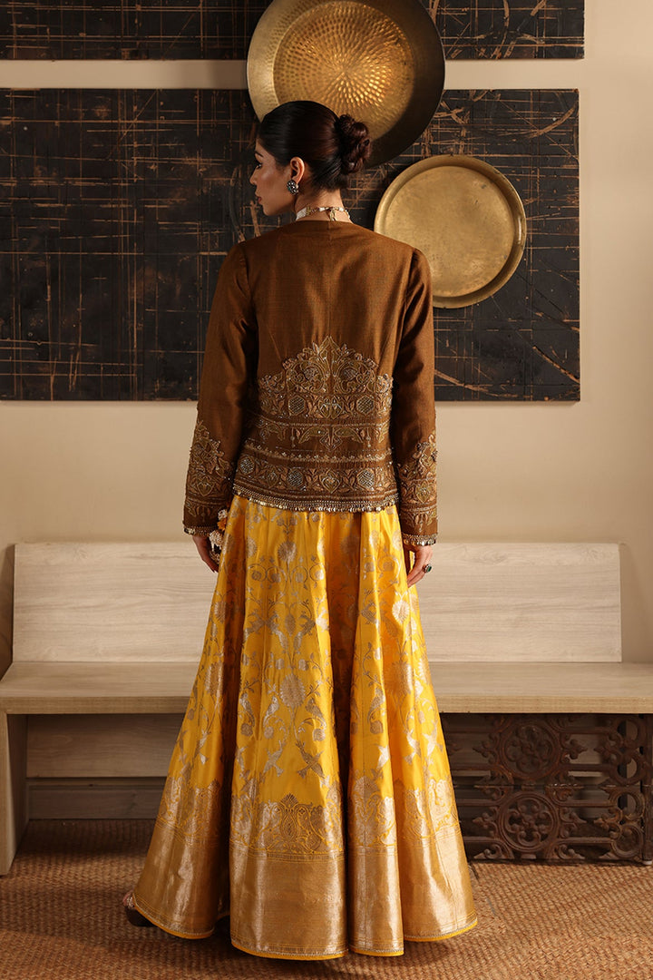 Amber Glow Banarasi Brocade Embroidered Lehenga (1 PC)