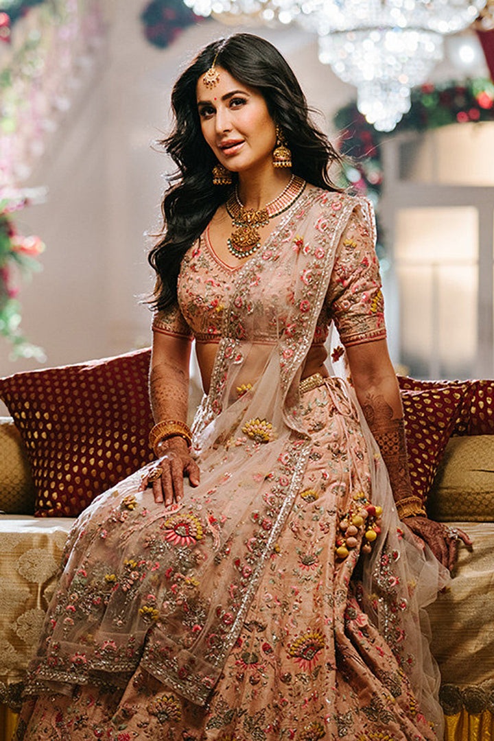 Spectacular Blush Embroidered Lehanga Set