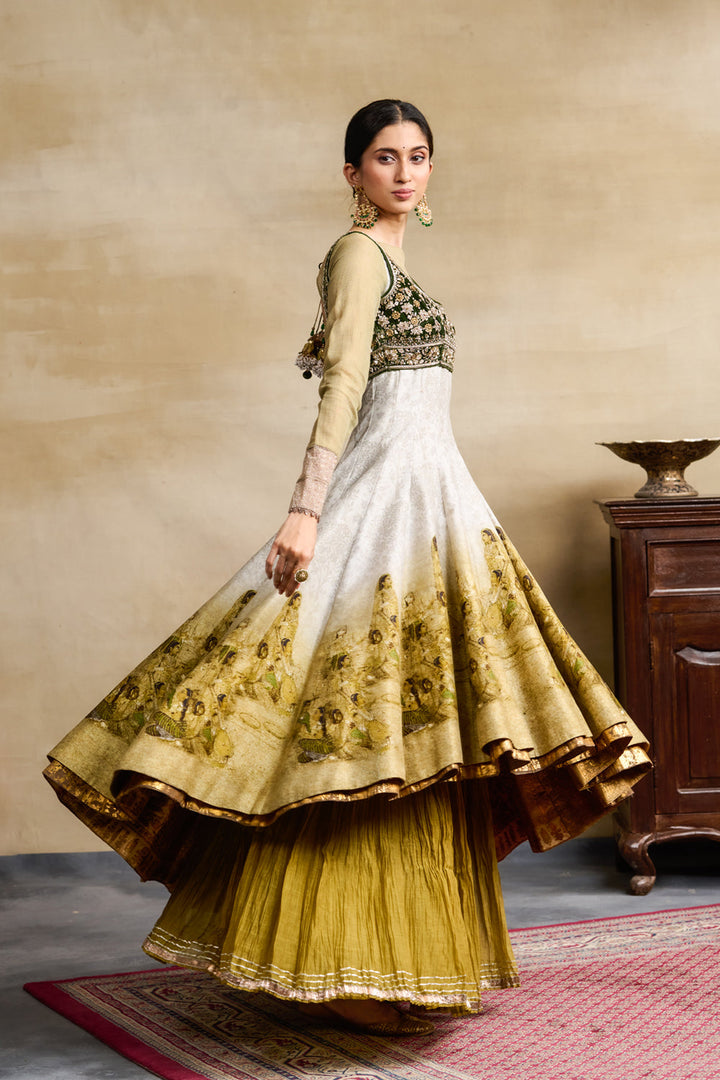 Mehendi Green Anarkali Set