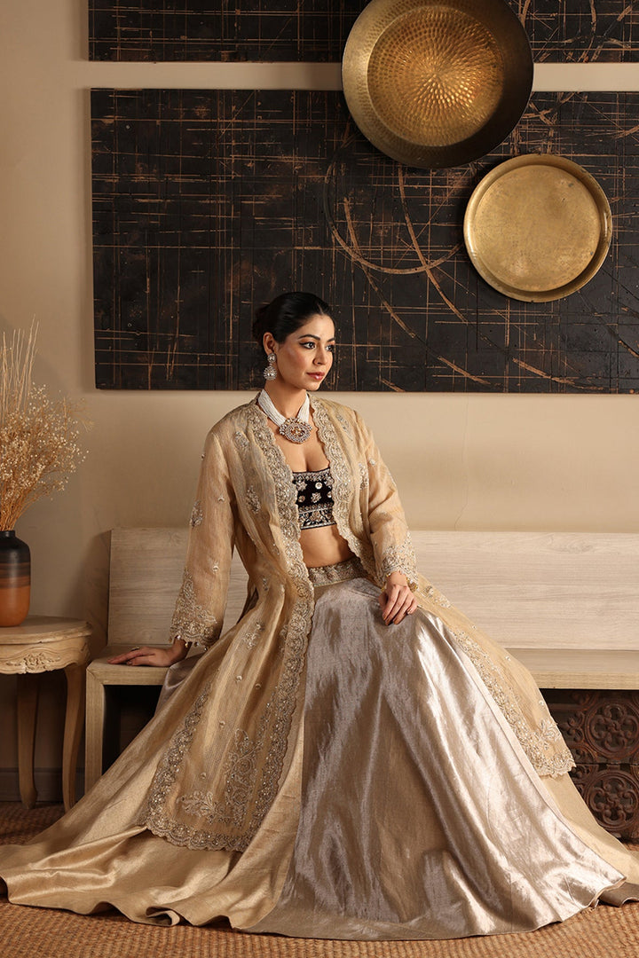 Silver & Gold Lehenga Set (3 PCS)