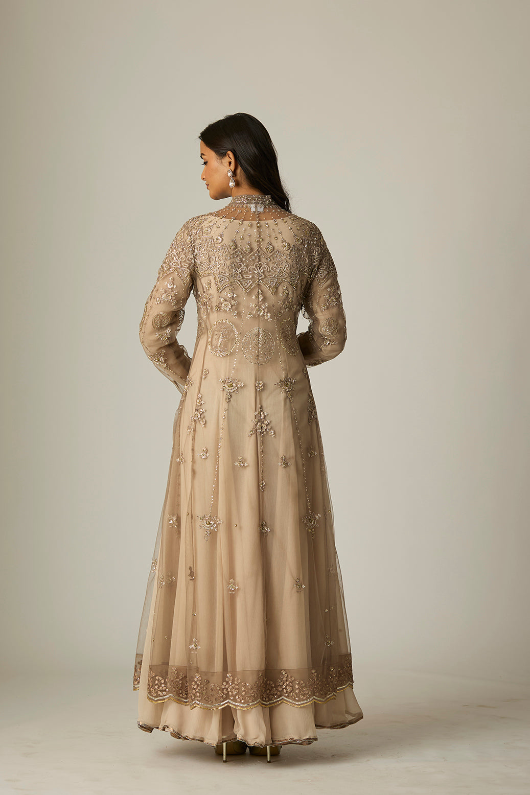 Toosh Chiffon & Tulle Embroidered Anarkali Set (2 PCS)