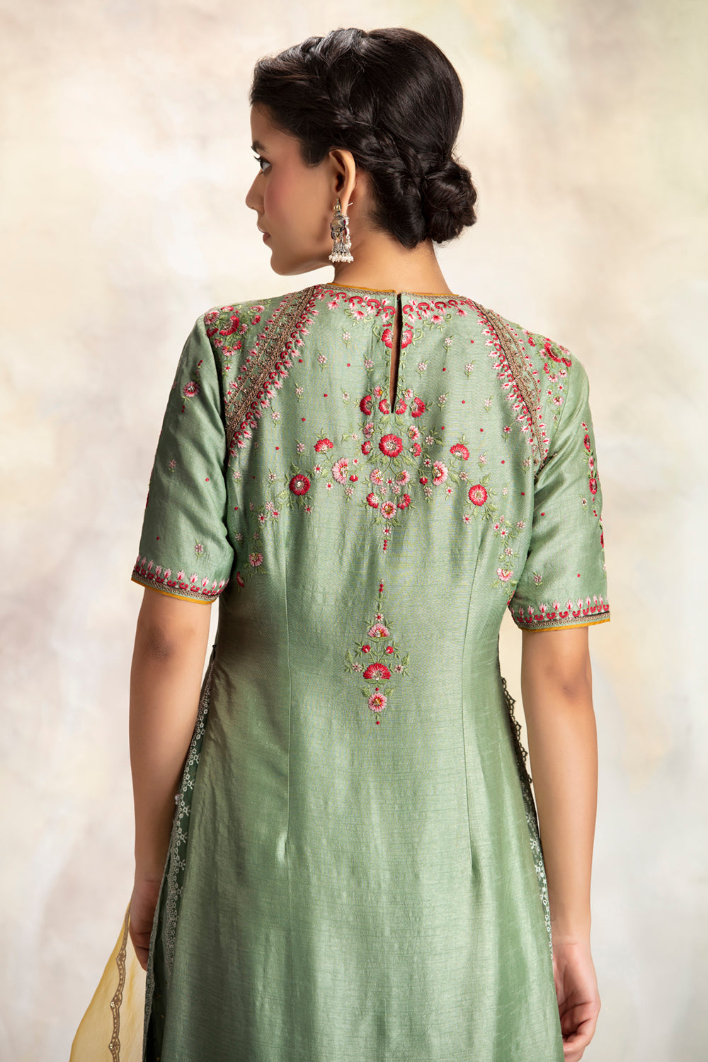 Fascinating Sage Green Embroidered Kurta Set