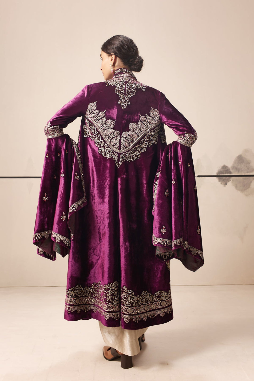 Purple Silk Velvet Jacket