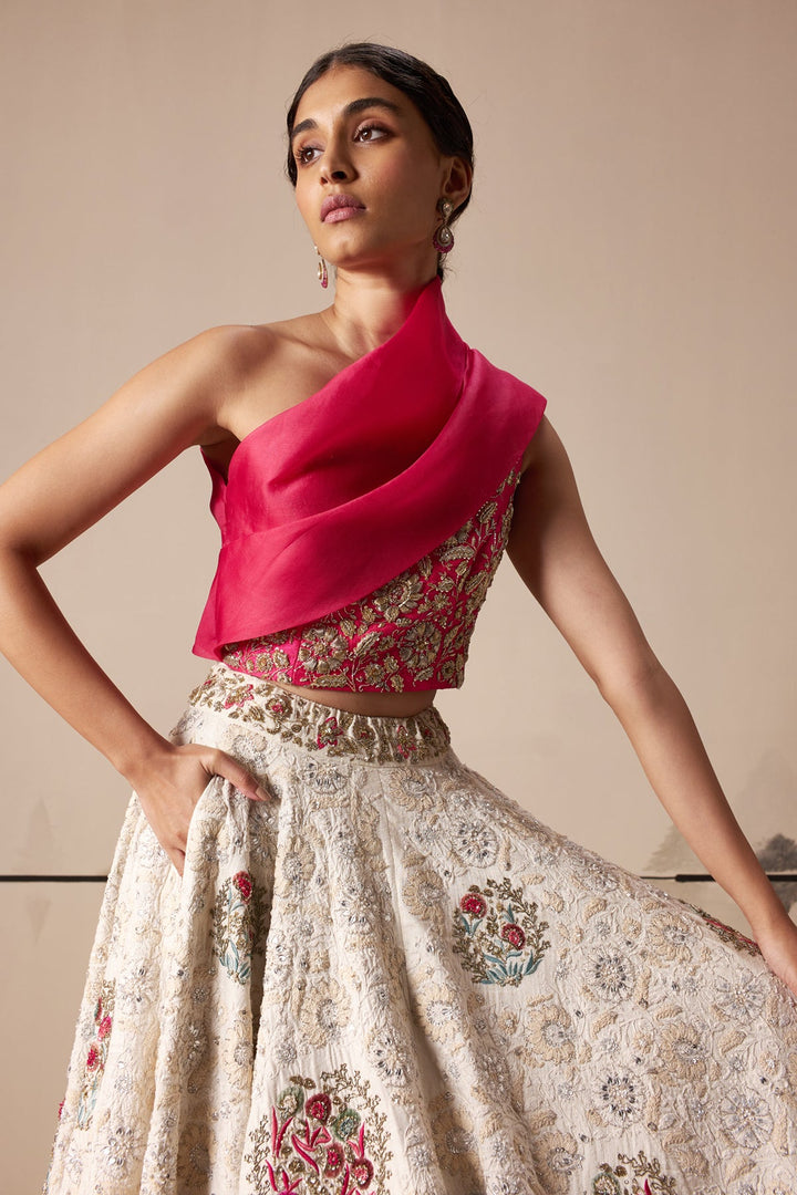 Ivory Floral Lehenga