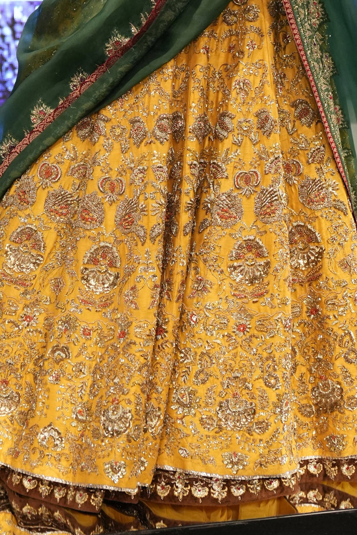 Yellow Embroidered Lehenga Set