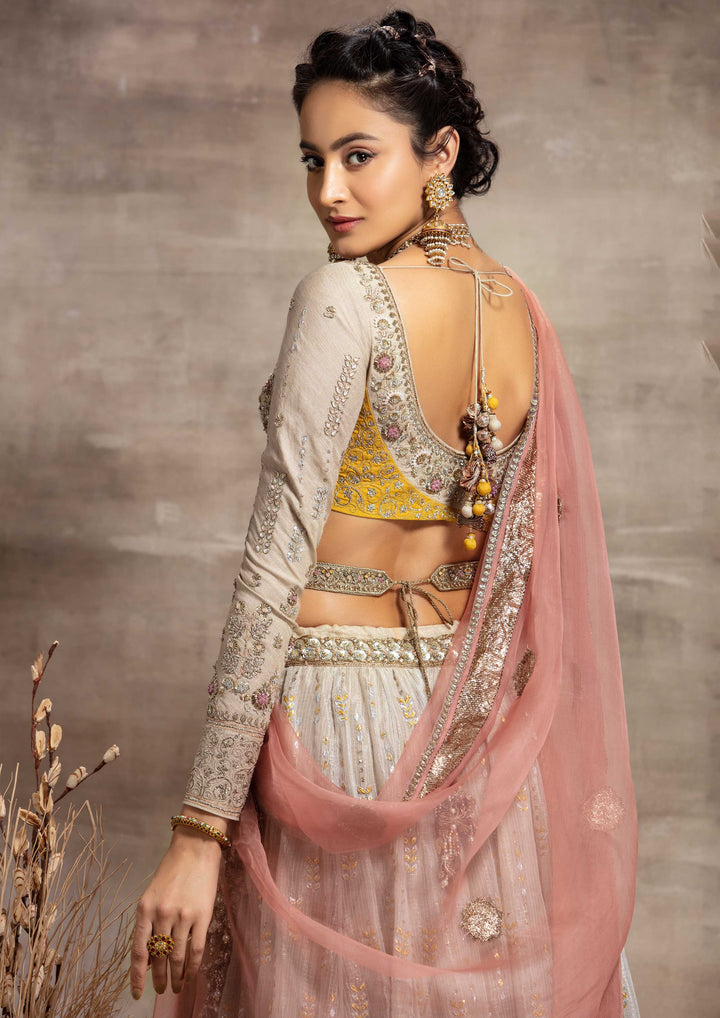 Toosh & Pink Embroidered Lehenga Set