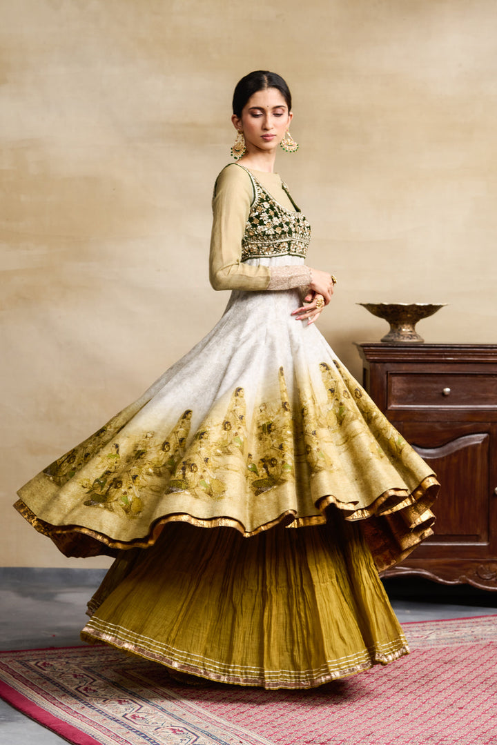 Mehendi Green Anarkali Set