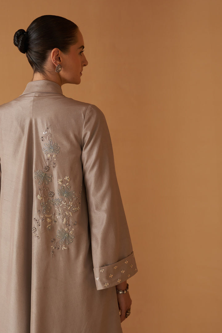 Toosh Silk Dori Embroidered Classic Jacket